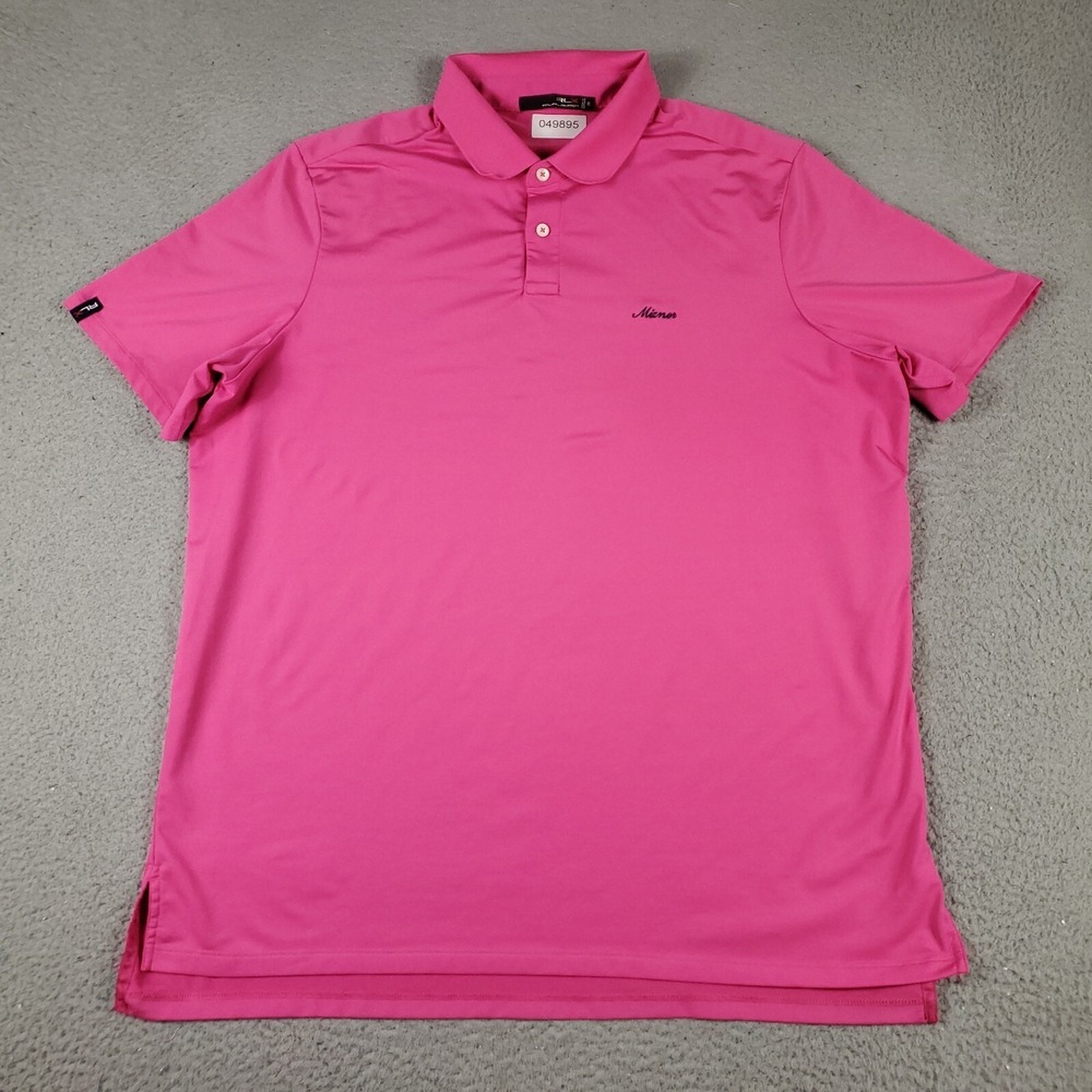 RLX Ralph Lauren Polo Shirt Mens Size XL Pink Mizner Casual Short Sleeve *